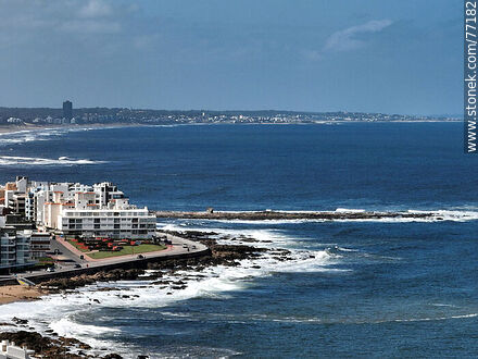 Aerial view of the east coast - Punta del Este and its near resorts - URUGUAY. Photo #77182