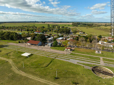 Aerial view of the train station recycled for tourism - San José - URUGUAY. Photo #77503