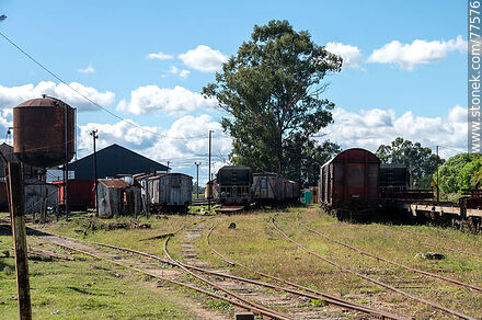 Estación de trenes Víctor Sudriers. Antiguos vagones - Departamento de Canelones - URUGUAY. Foto No. 77576