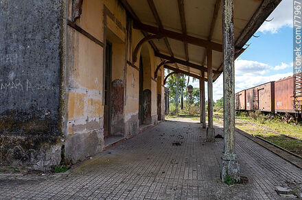 Former Julio M. Sanz Railway Station. Platform - Department of Treinta y Tres - URUGUAY. Photo #77967