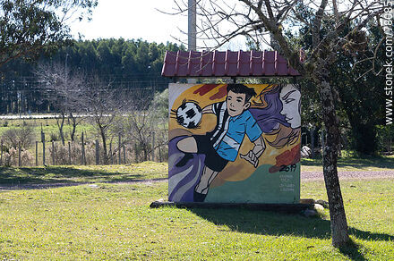 Mural with sun and rain protection on the Cerro Largo Road - Department of Florida - URUGUAY. Photo #78085