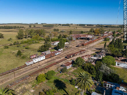 Aerial view of the Nico Perez Train Station - Department of Florida - URUGUAY. Photo #78363