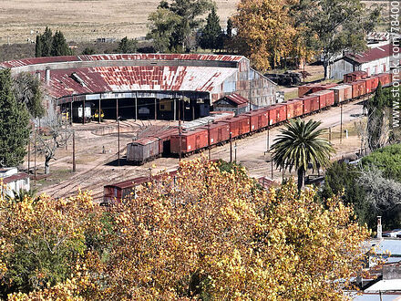 Aerial view of the Nico Perez Train Station - Department of Florida - URUGUAY. Photo #78400