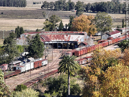 Aerial view of the Nico Perez Train Station - Department of Florida - URUGUAY. Photo #78402