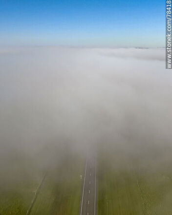 Aerial view of morning haze over route 8 -  - MORE IMAGES. Photo #78418