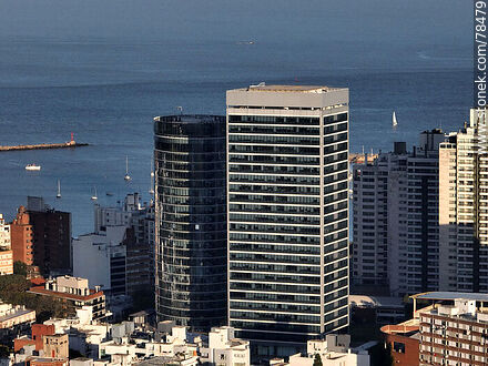 Vista aérea de los edificios de la Zona Franca de Buceo - Departamento de Montevideo - URUGUAY. Foto No. 78479