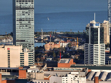 Aerial view of 2 WTC towers and the Hilton hotel - Department of Montevideo - URUGUAY. Photo #78478