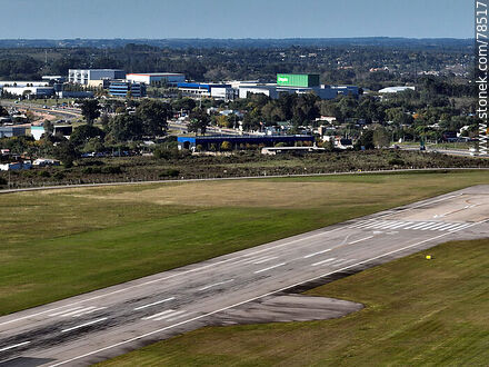 Aerial view of the head of runway 24 - Department of Canelones - URUGUAY. Photo #78517