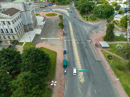 Aerial view of Avenida de las Leyes - Department of Montevideo - URUGUAY. Photo #78583