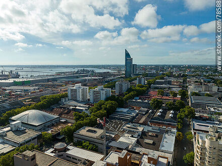 Aerial view of Aguada neighborhood. Antel Tower - Department of Montevideo - URUGUAY. Photo #78588