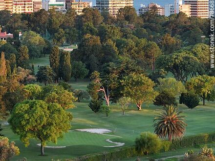 Vista aérea del campo del Club de Golf - Departamento de Montevideo - URUGUAY. Foto No. 78668