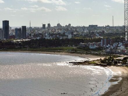 Aerial view of Malvín and Buceo beaches - Department of Montevideo - URUGUAY. Photo #78690