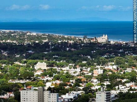 Aerial view of Montevideo towards Carrasco - Department of Montevideo - URUGUAY. Photo #78693