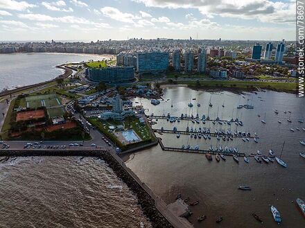 Aerial view of Puerto del Buceo and Yatch Club - Department of Montevideo - URUGUAY. Photo #78697