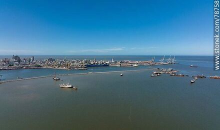 Aerial photo of Montevideo Bay - Department of Montevideo - URUGUAY. Photo #78758