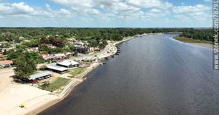 Foto aérea de Parque del Plata y el arroyo Solís Chico - Departamento de Canelones - URUGUAY. Foto No. 78791