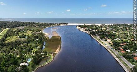 Foto aérea del arroyo Solís Chico - Departamento de Canelones - URUGUAY. Foto No. 78796