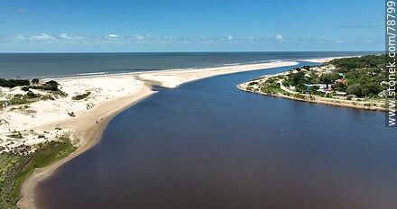 Foto aérea del arroyo Solís Chico - Departamento de Canelones - URUGUAY. Foto No. 78799