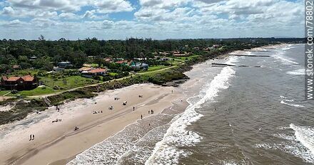 Foto aérea de la playa de La Floresta - Departamento de Canelones - URUGUAY. Foto No. 78802