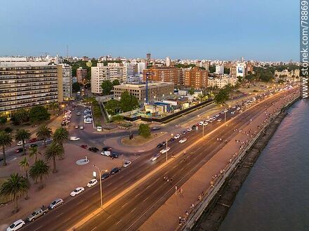Aerial photo of the Rambla Rep. of Argentina in front of the U.S. embassy - Department of Montevideo - URUGUAY. Photo #78869