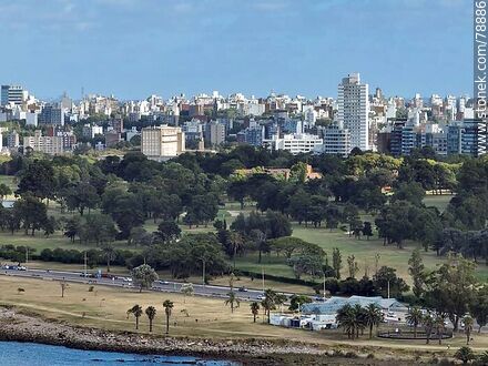 Foto aérea del parque del Club de Golf - Departamento de Montevideo - URUGUAY. Foto No. 78886