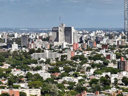 Foto aérea de la ciudad de Montevideo. Hospital de Clínicas - Departamento de Montevideo - URUGUAY. Foto No. 78902