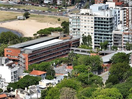 Aerial photo of the French Lycée and the Buceo harbor beach - Department of Montevideo - URUGUAY. Photo #78910