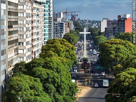 Aerial photo of Bulevar Artigas, the Pope's cross - Department of Montevideo - URUGUAY. Photo #78982