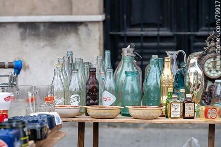 Old glass bottles - Department of Montevideo - URUGUAY. Photo #79917