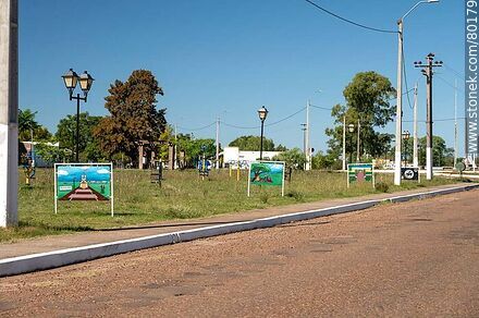 Children's park with posters alluding to the city - Artigas - URUGUAY. Photo #80179