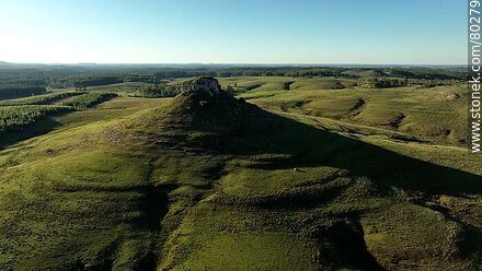 Aerial view of Batoví hill near route 5 - Tacuarembo - URUGUAY. Photo #80279