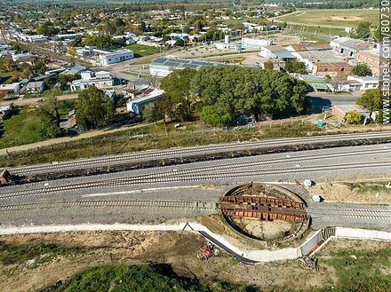 Vista aérea de la estación de trenes de Florida. Mayo 2023 - Departamento de Florida - URUGUAY. Foto No. 80730