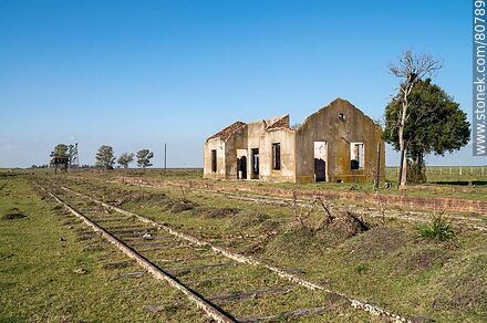 Antigua estación Totoral, sus restos - Departamento de Paysandú - URUGUAY. Foto No. 80789