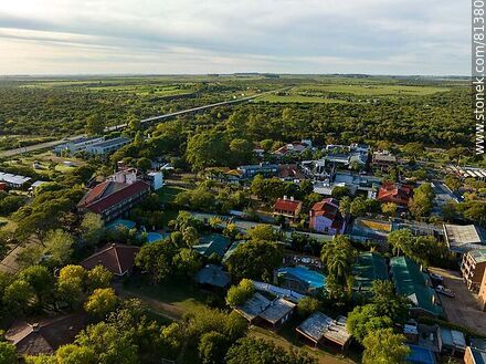Aerial view of Termas del Daymán. Hotels and cabins - Department of Salto - URUGUAY. Photo #81380