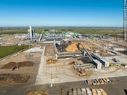 Aerial view of the pulp mill - Durazno - URUGUAY. Photo #81394