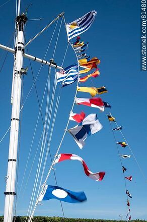 Uruguayan and nautical flags - Department of Montevideo - URUGUAY. Photo #81480