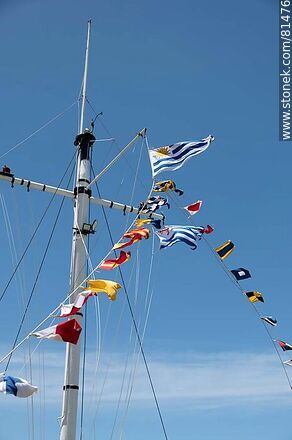 Uruguayan and nautical flags - Department of Montevideo - URUGUAY. Photo #81476