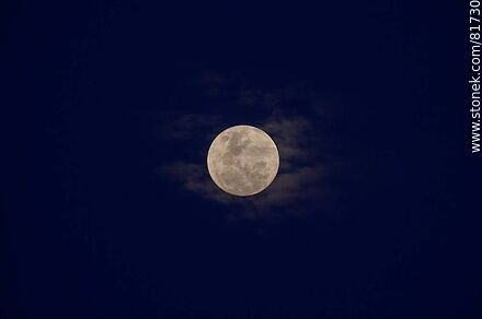Full moon and cloud cover -  - MORE IMAGES. Photo #81730