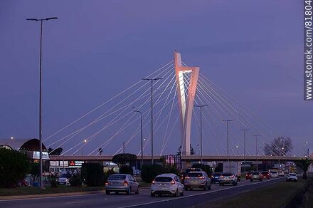 Bridge of the Americas at dusk - Department of Canelones - URUGUAY. Photo #81804