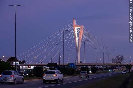 Bridge of the Americas at dusk - Department of Canelones - URUGUAY. Photo #81803