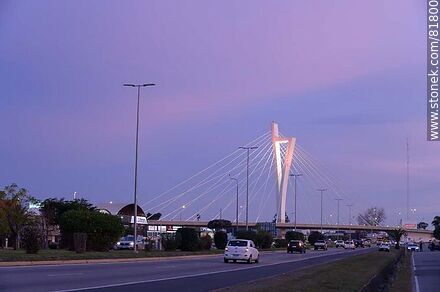 Bridge of the Americas at dusk - Department of Canelones - URUGUAY. Photo #81800