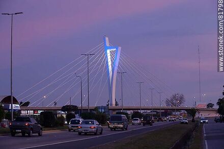 Bridge of the Americas at dusk - Department of Canelones - URUGUAY. Photo #81798