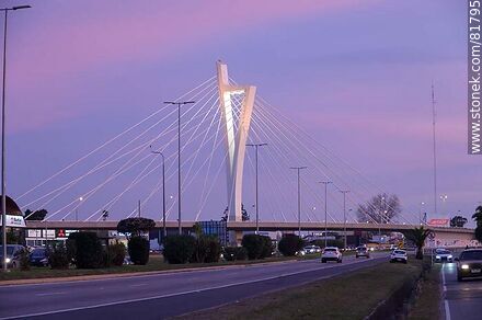 Bridge of the Americas at dusk - Department of Canelones - URUGUAY. Photo #81795
