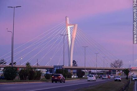Bridge of the Americas at dusk - Department of Canelones - URUGUAY. Photo #81794