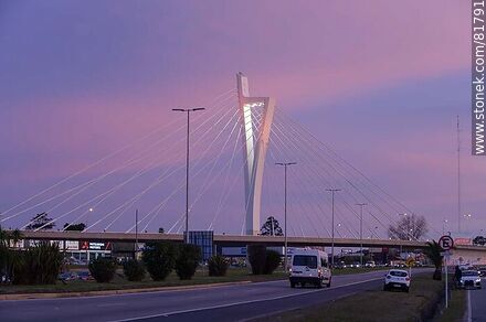 Bridge of the Americas at dusk - Department of Canelones - URUGUAY. Photo #81791