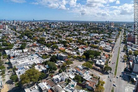 Aerial view of the blocks near Bvar. B. y Ordóñez, Juan Ortiz and Anzani streets - Department of Montevideo - URUGUAY. Photo #81971