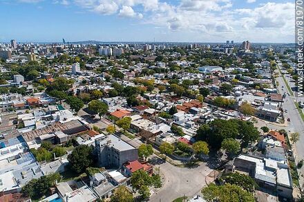 Aerial view of the blocks near Bvar. B. y Ordóñez, Juan Ortiz and Anzani streets - Department of Montevideo - URUGUAY. Photo #81970