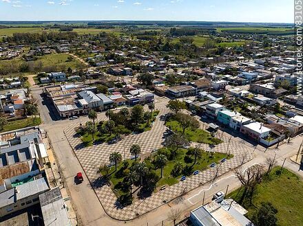 Aerial view of Williman Square - Department of Paysandú - URUGUAY. Photo #83105