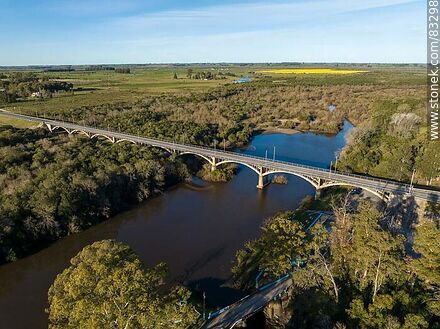 Aerial view of the bridge on route 3 over the San Jose river - San José - URUGUAY. Photo #83298