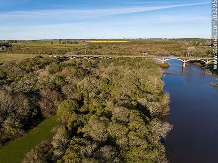 Aerial view of the bridge on route 3 over the San Jose river - San José - URUGUAY. Photo #83295